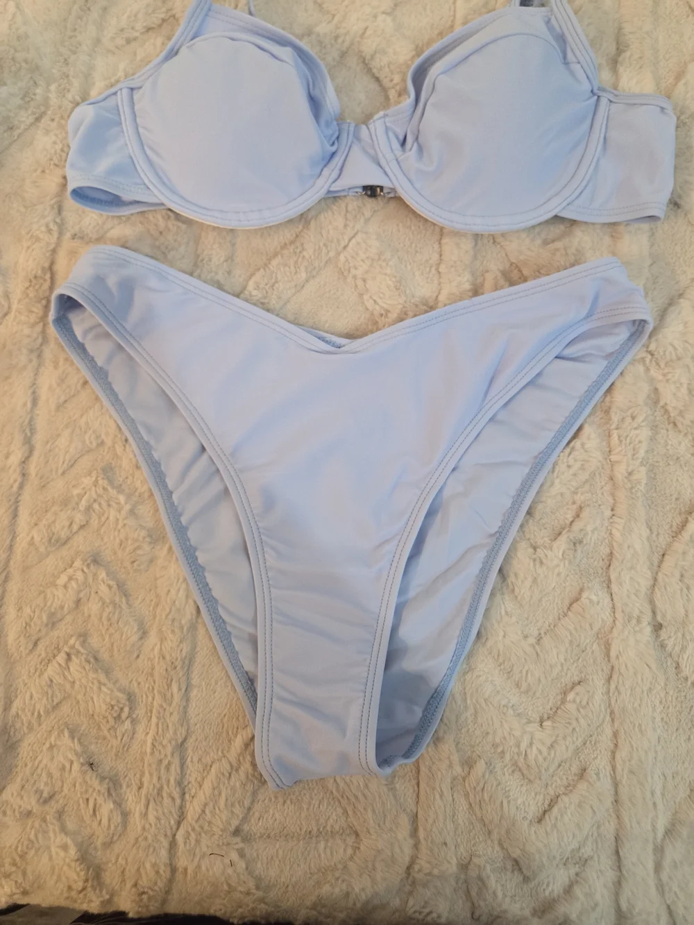 Light Blue Underwire Bikini Set Swimsuit‎ Swimwear Size Woman Medium